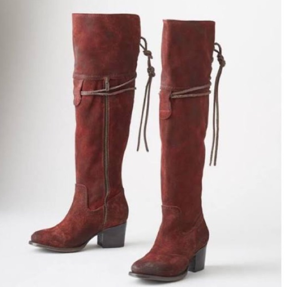FREEBIRD Blain Over the Knee Boot in Wine